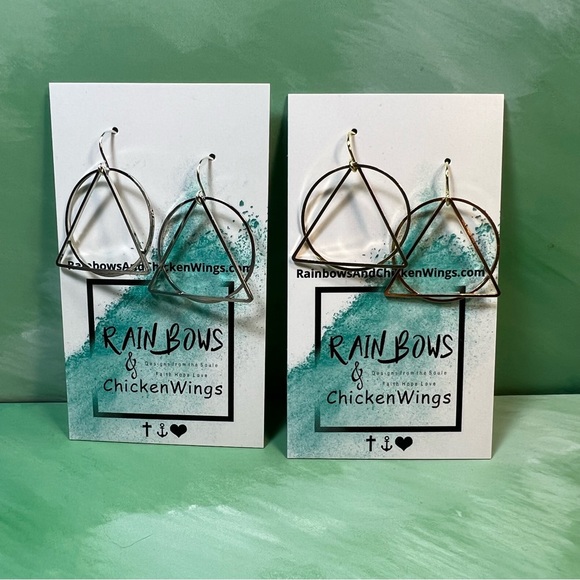 ALCOHOLICS ANONYMOUS SYMBOL EARRINGS BE PROUD OF YOUR RECOVERY - Picture 3 of 5